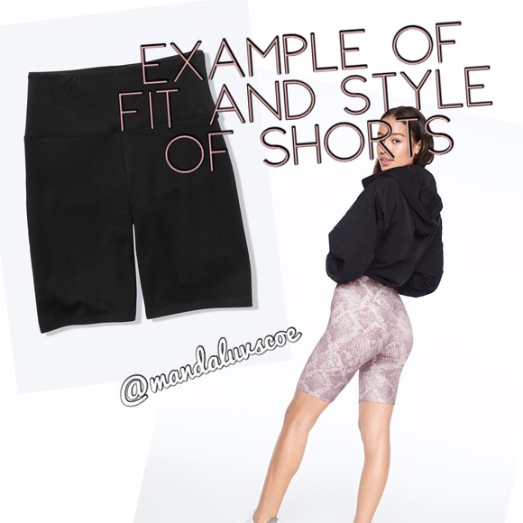 💕VS PINK BLUE WASHED LONGLINE COTTON BIKE SHORT - Picture 7 of 7